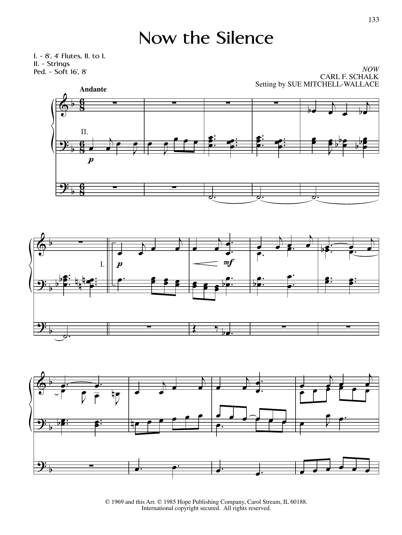 Sue Mitchell-Wallace Now the Silence sheet music notes and chords. Download Printable PDF.