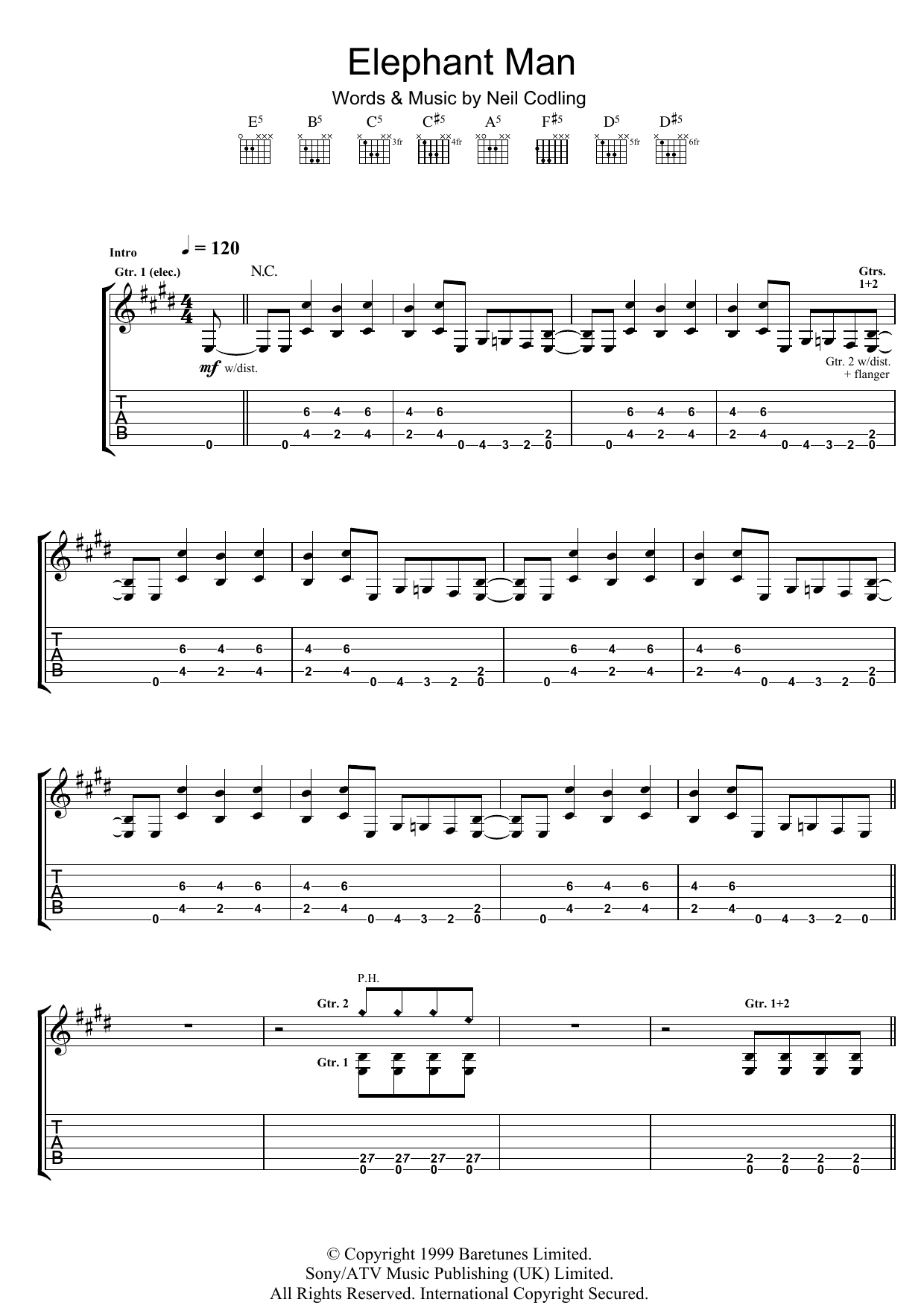 Learn to play Suede Elephant Man sheet music for Guitar Tab in minutes. Price: 7.8900$ Suede Elephant Man sheet music notes and chords arranged for Guitar Tab