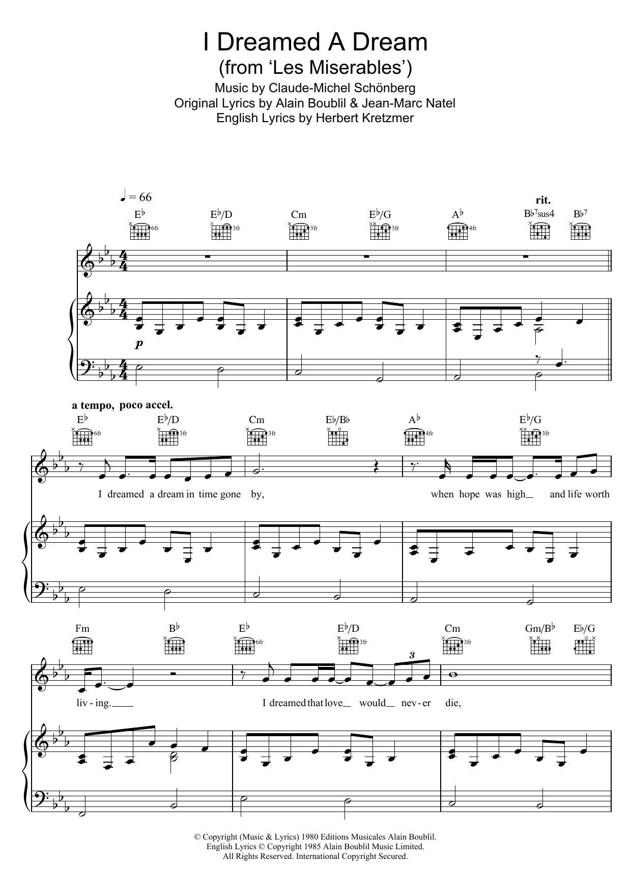 Susan Boyle I Dreamed A Dream (from Les Miserables) sheet music notes and chords. Download Printable PDF.