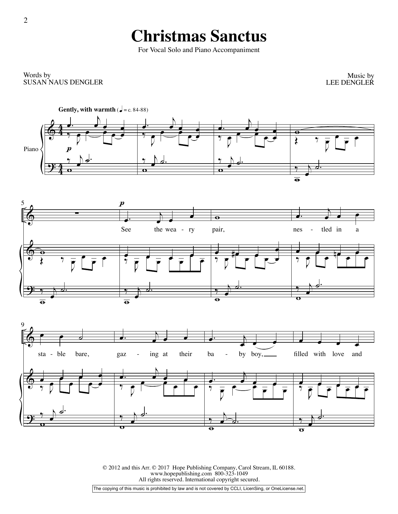 Learn to play Susan Naus Dengler Christmas Sanctus sheet music for Piano & Vocal in minutes. Price: 7.8900$ Susan Naus Dengler Christmas Sanctus sheet music notes and chords arranged for Piano & Vocal
