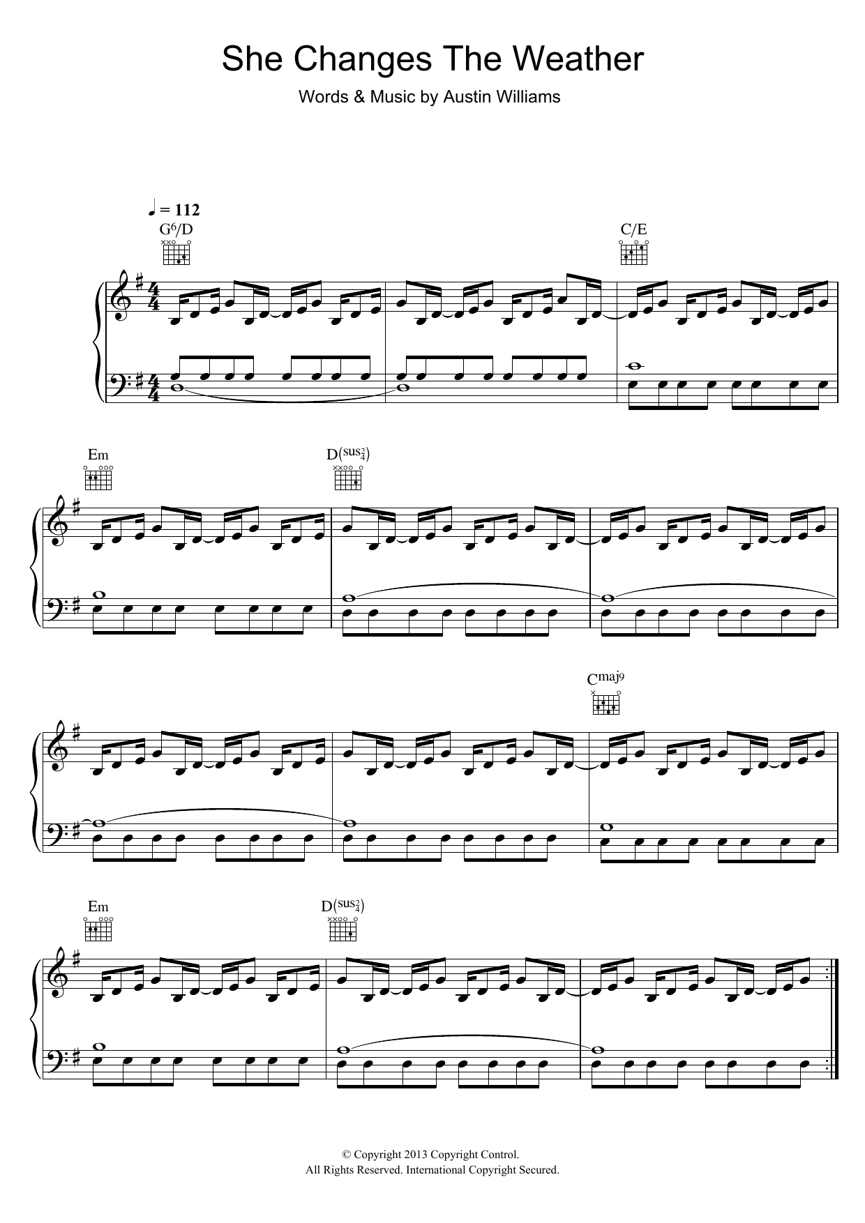 Learn to play Swim Deep She Changes The Weather sheet music for Piano, Vocal & Guitar Chords in minutes. Price: 7.8900$ Swim Deep She Changes The Weather sheet music notes and chords arranged for Piano, Vocal & Guitar Chords