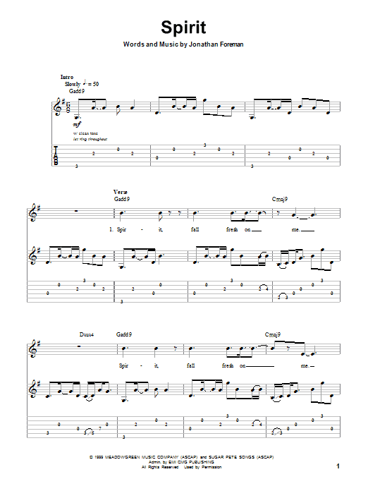 Switchfoot Spirit sheet music notes and chords. Download Printable PDF.