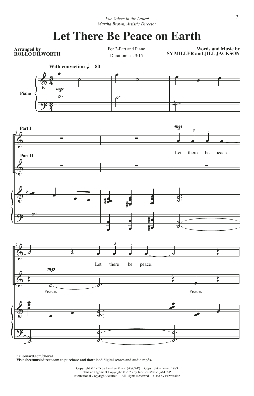 Sy Miller and Jill Jackson Let There Be Peace On Earth (arr. Rollo Dilworth) sheet music notes and chords. Download Printable PDF.