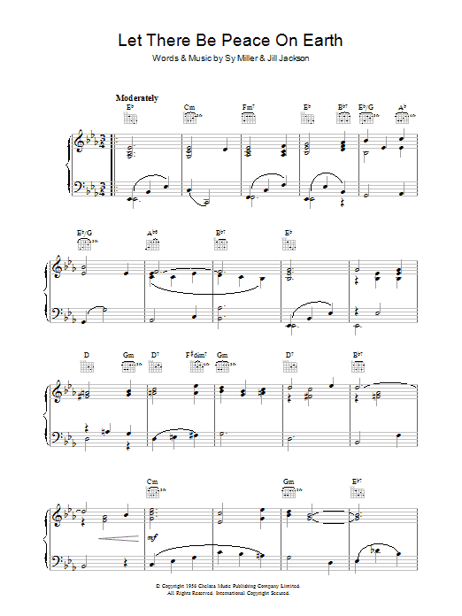 Sy Miller Let There Be Peace On Earth sheet music notes and chords. Download Printable PDF.