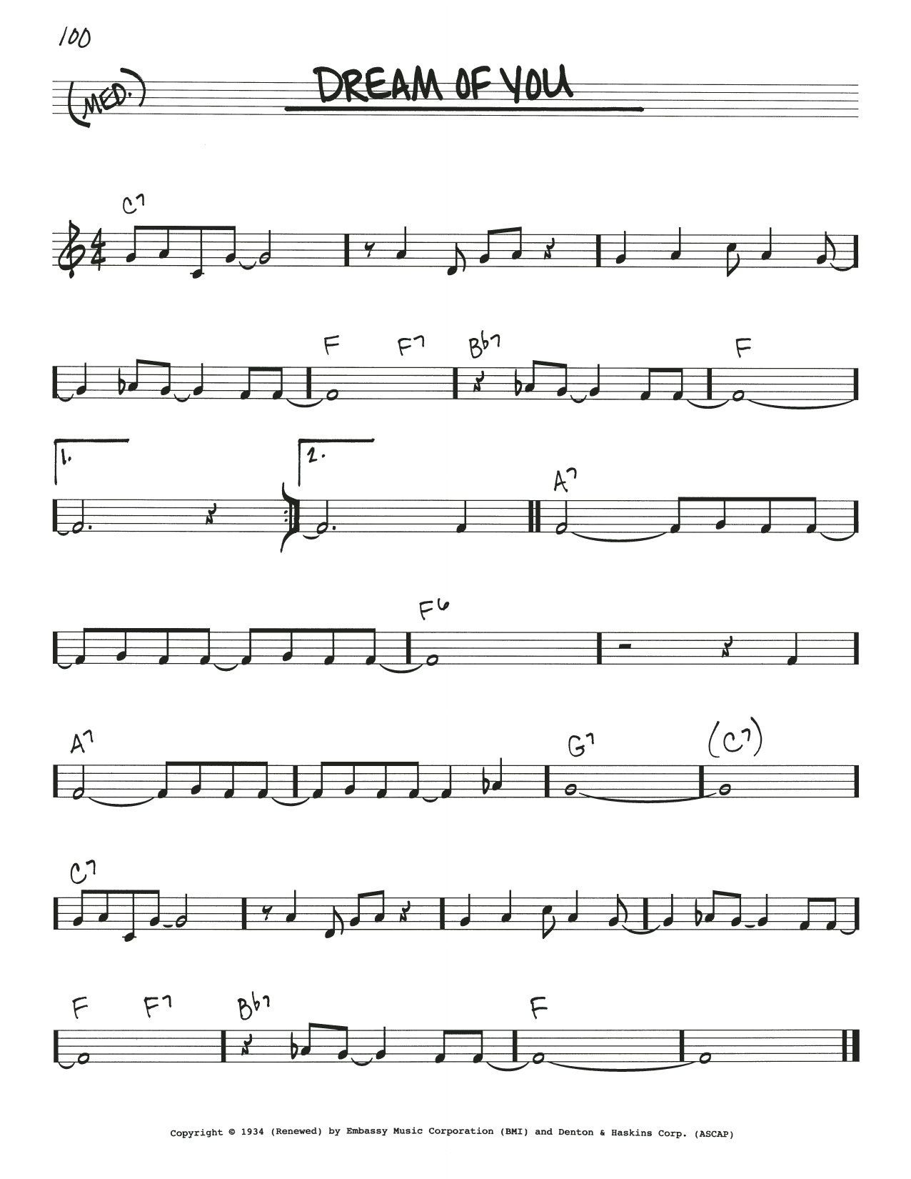 Learn to play Sy Oliver Dream Of You sheet music for Real Book – Melody & Chords in minutes. Price: 5.9900$ Sy Oliver Dream Of You sheet music notes and chords arranged for Real Book – Melody & Chords