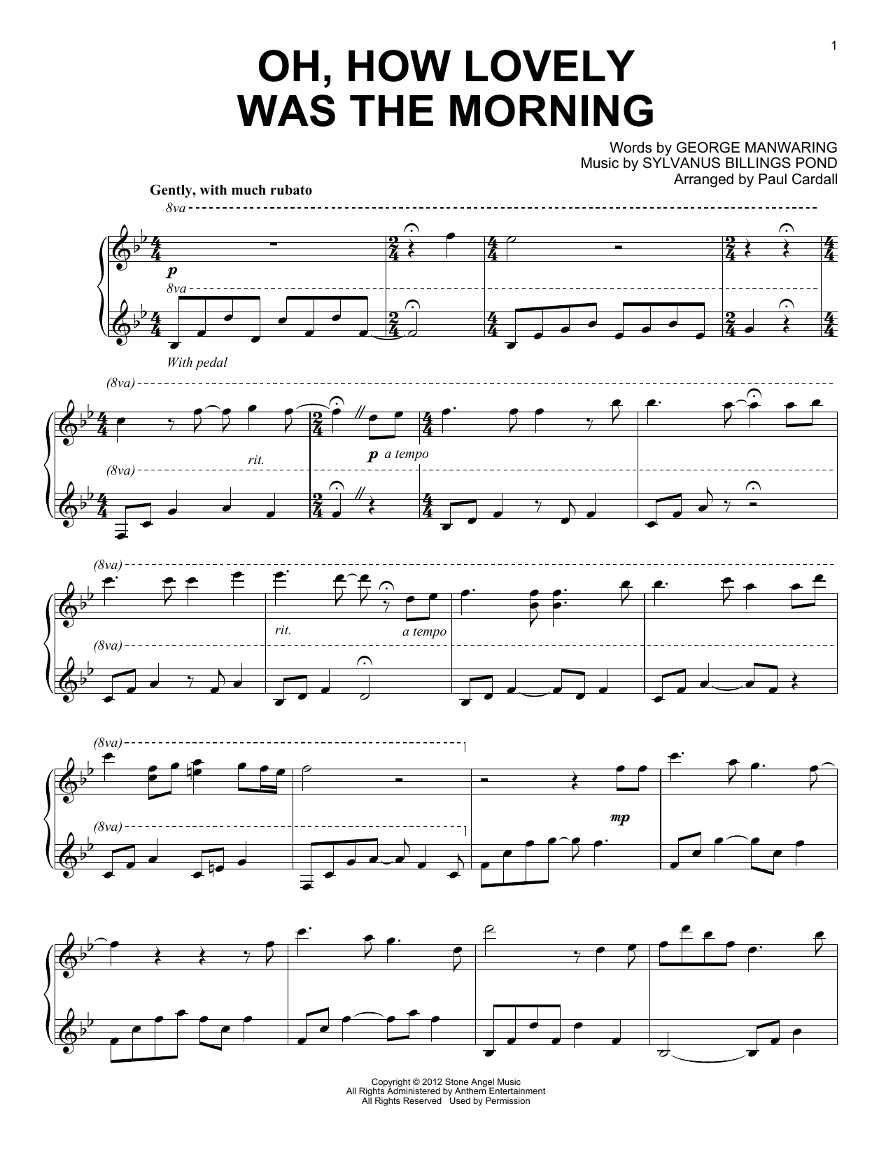 Learn to play Sylvanus Billings Pond Oh, How Lovely Was The Morning (arr. Paul Cardall) sheet music for Piano Solo in minutes. Price: 7.8900$ Sylvanus Billings Pond Oh, How Lovely Was The Morning (arr. Paul Cardall) sheet music notes and chords arranged for Piano Solo