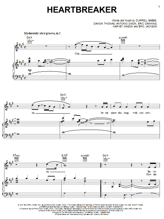 Tank Heartbreaker sheet music notes and chords arranged for Piano, Vocal & Guitar Chords (Right-Hand Melody)