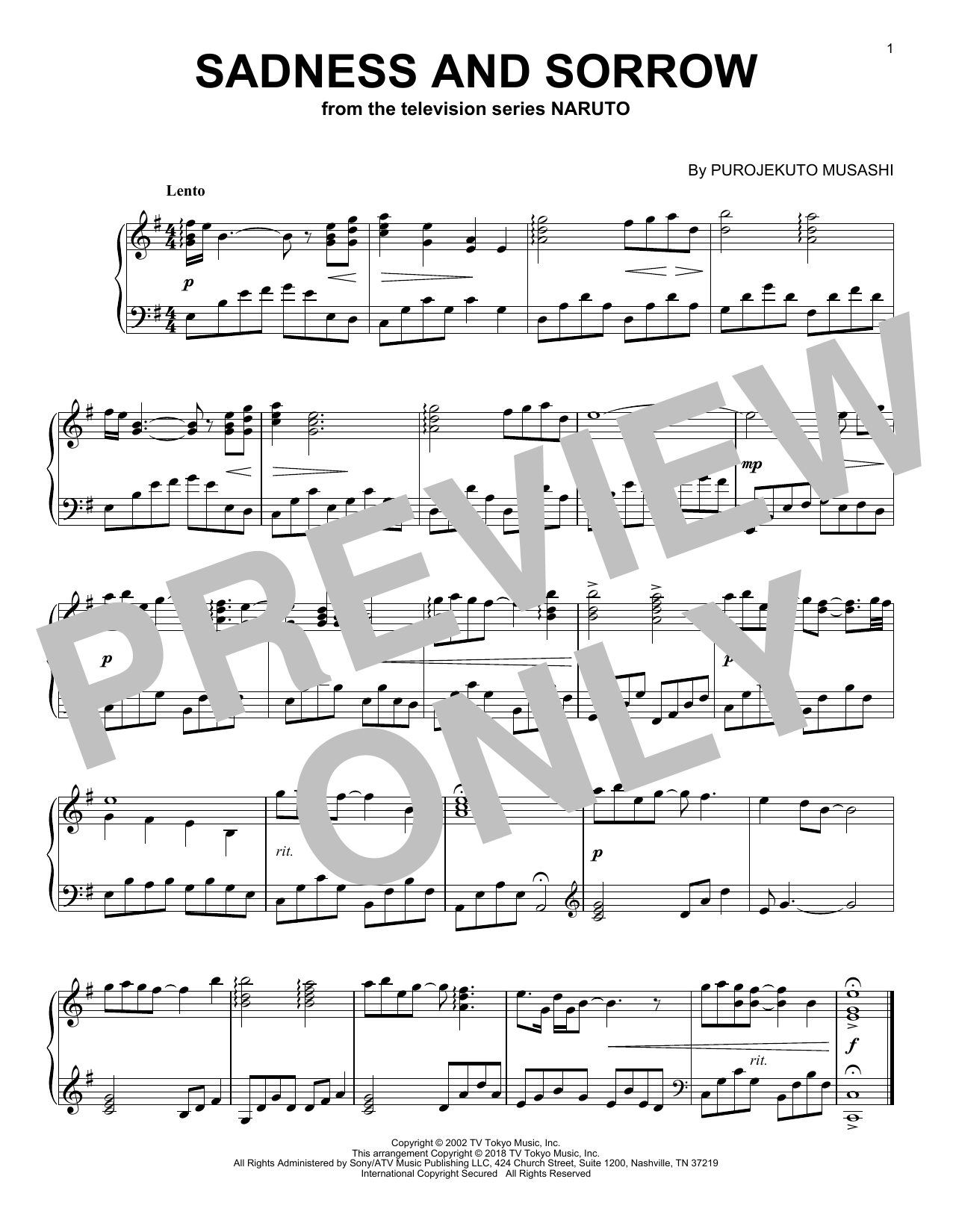 Learn to play Taylor Davis Sadness And Sorrow (from Naruto) sheet music for Easy Piano in minutes. Price: 6.9900$ Taylor Davis Sadness And Sorrow (from Naruto) sheet music notes and chords arranged for Easy Piano