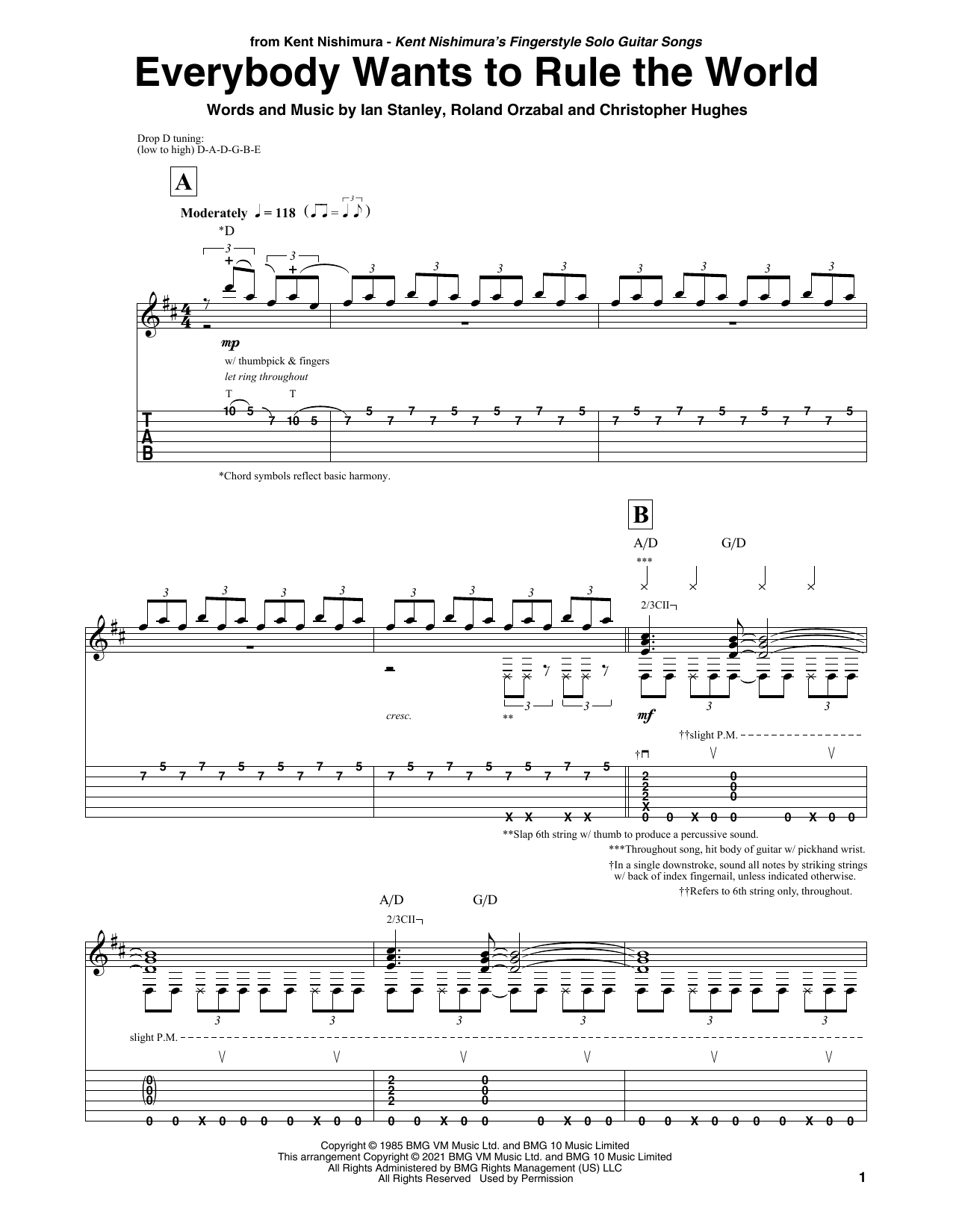 Tears For Fears Everybody Wants To Rule The World (arr. Kent Nishimura) sheet music notes and chords. Download Printable PDF.