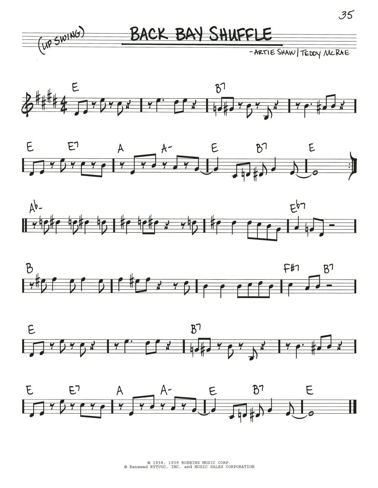 Teddie MacRae Back Bay Shuffle sheet music notes and chords. Download Printable PDF.