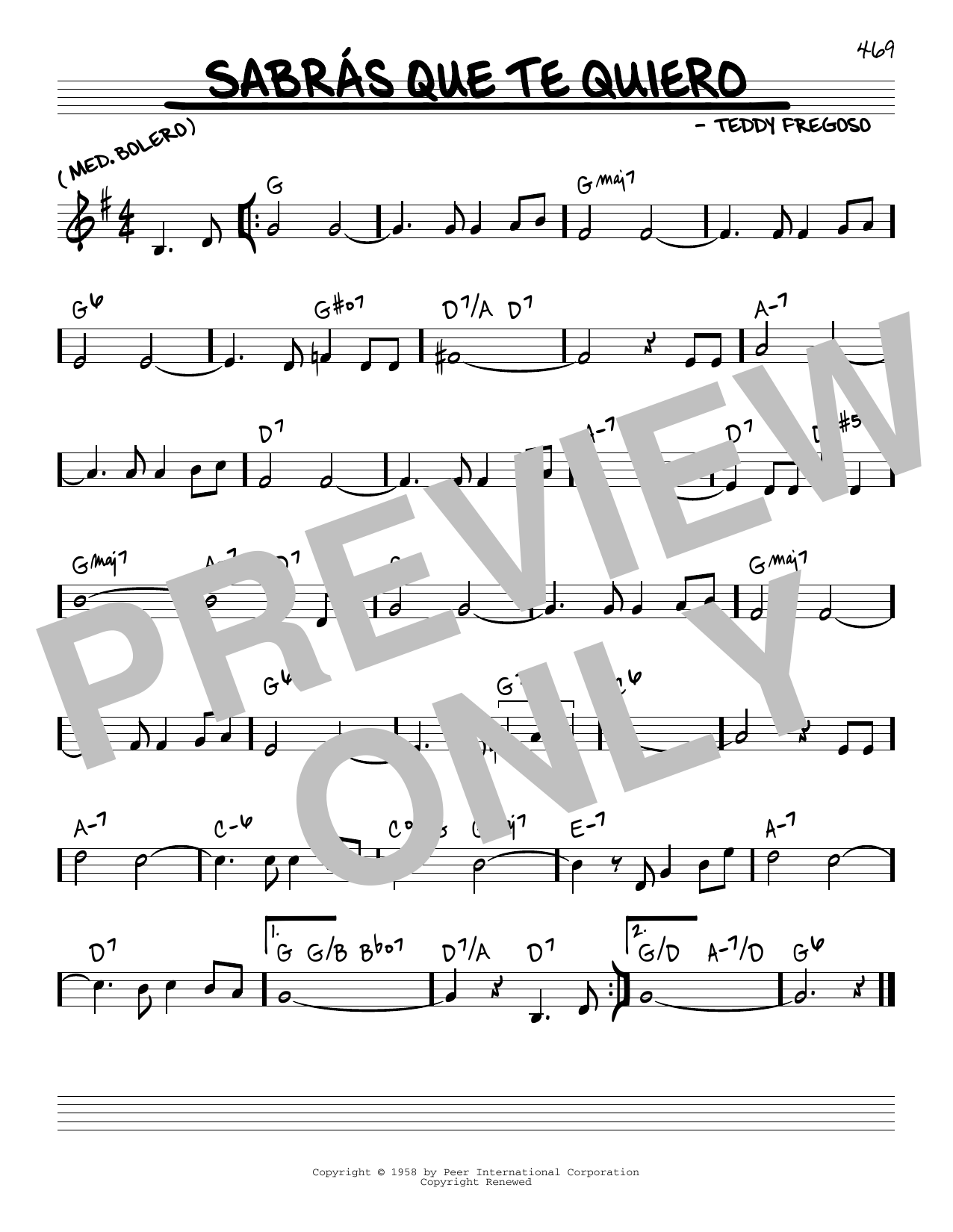 Learn to play Teddy Fregoso Sabras Que Te Quiero sheet music for Real Book – Melody & Chords in minutes. Price: 5.9900$ Teddy Fregoso Sabras Que Te Quiero sheet music notes and chords arranged for Real Book – Melody & Chords