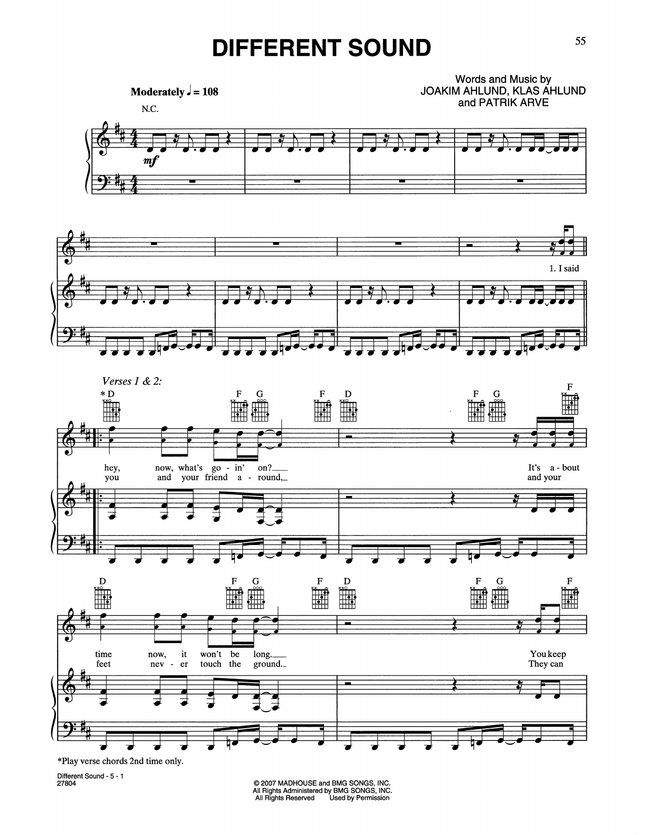 Learn to play Teddybears Different Sound (feat. Malte) (from Music And Lyrics) sheet music for Piano, Vocal & Guitar Chords (Right-Hand Melody) in minutes. Price: 7.8900$ Teddybears Different Sound (feat. Malte) (from Music And Lyrics) sheet music notes and chords arranged for Piano, Vocal & Guitar Chords (Right-Hand Melody)