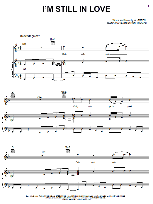 Learn to play Teena Marie I'm Still In Love sheet music for Piano, Vocal & Guitar Chords (Right-Hand Melody) in minutes. Price: 7.8900$ Teena Marie I'm Still In Love sheet music notes and chords arranged for Piano, Vocal & Guitar Chords (Right-Hand Melody)