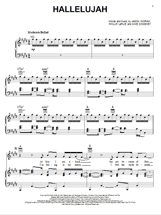 Learn to play Tenth Avenue North Hallelujah sheet music for Piano, Vocal & Guitar Chords (Right-Hand Melody) in minutes. Price: 7.8900$ Tenth Avenue North Hallelujah sheet music notes and chords arranged for Piano, Vocal & Guitar Chords (Right-Hand Melody)