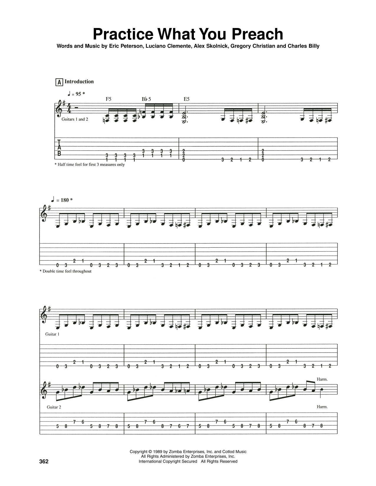 Testament Practice What You Preach sheet music notes and chords. Download Printable PDF.