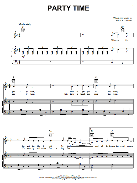 T.G. Sheppard Party Time sheet music notes and chords arranged for Piano, Vocal & Guitar Chords (Right-Hand Melody)