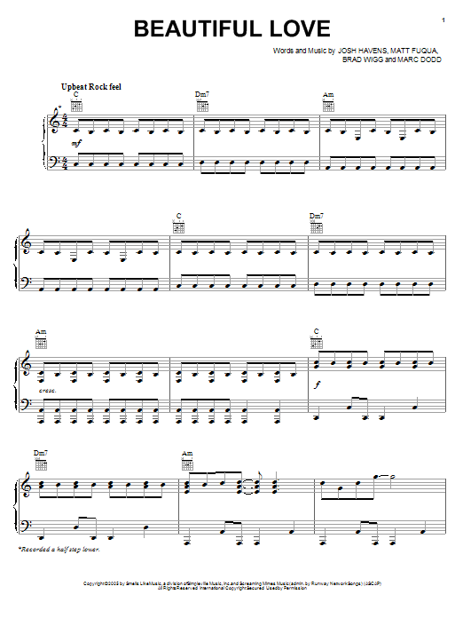 Learn to play The Afters Beautiful Love sheet music for Piano, Vocal & Guitar Chords (Right-Hand Melody) in minutes. Price: 7.8900$ The Afters Beautiful Love sheet music notes and chords arranged for Piano, Vocal & Guitar Chords (Right-Hand Melody)