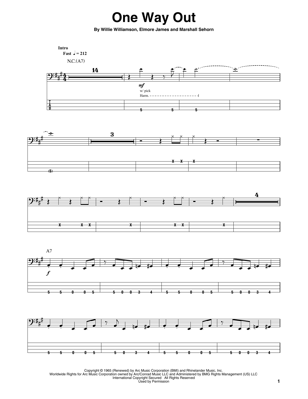 The Allman Brothers Band One Way Out sheet music notes and chords. Download Printable PDF.