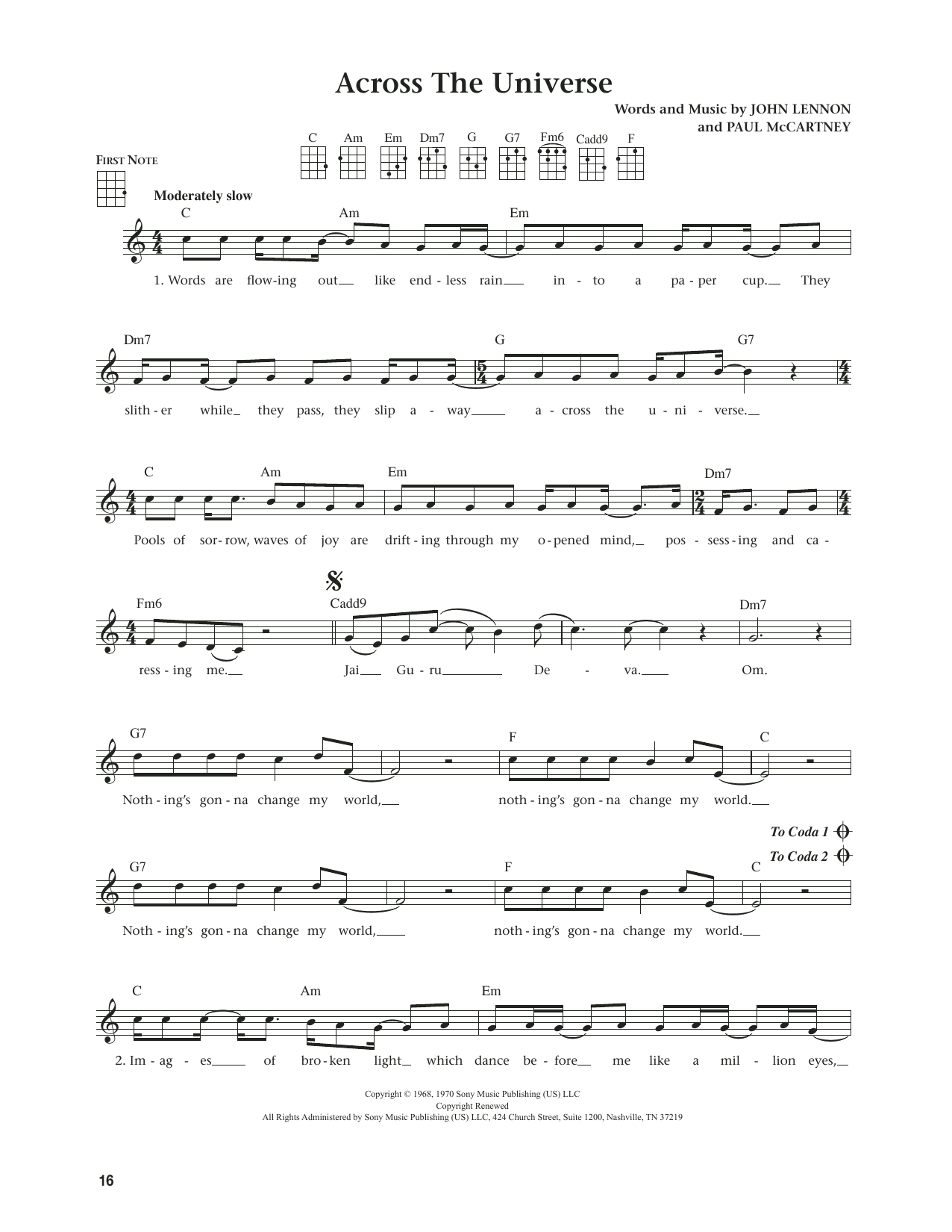 Learn to play The Beatles Across The Universe (from The Daily Ukulele) (arr. Jim Beloff) sheet music for Ukulele in minutes. Price: 5.9900$ The Beatles Across The Universe (from The Daily Ukulele) (arr. Jim Beloff) sheet music notes and chords arranged for Ukulele