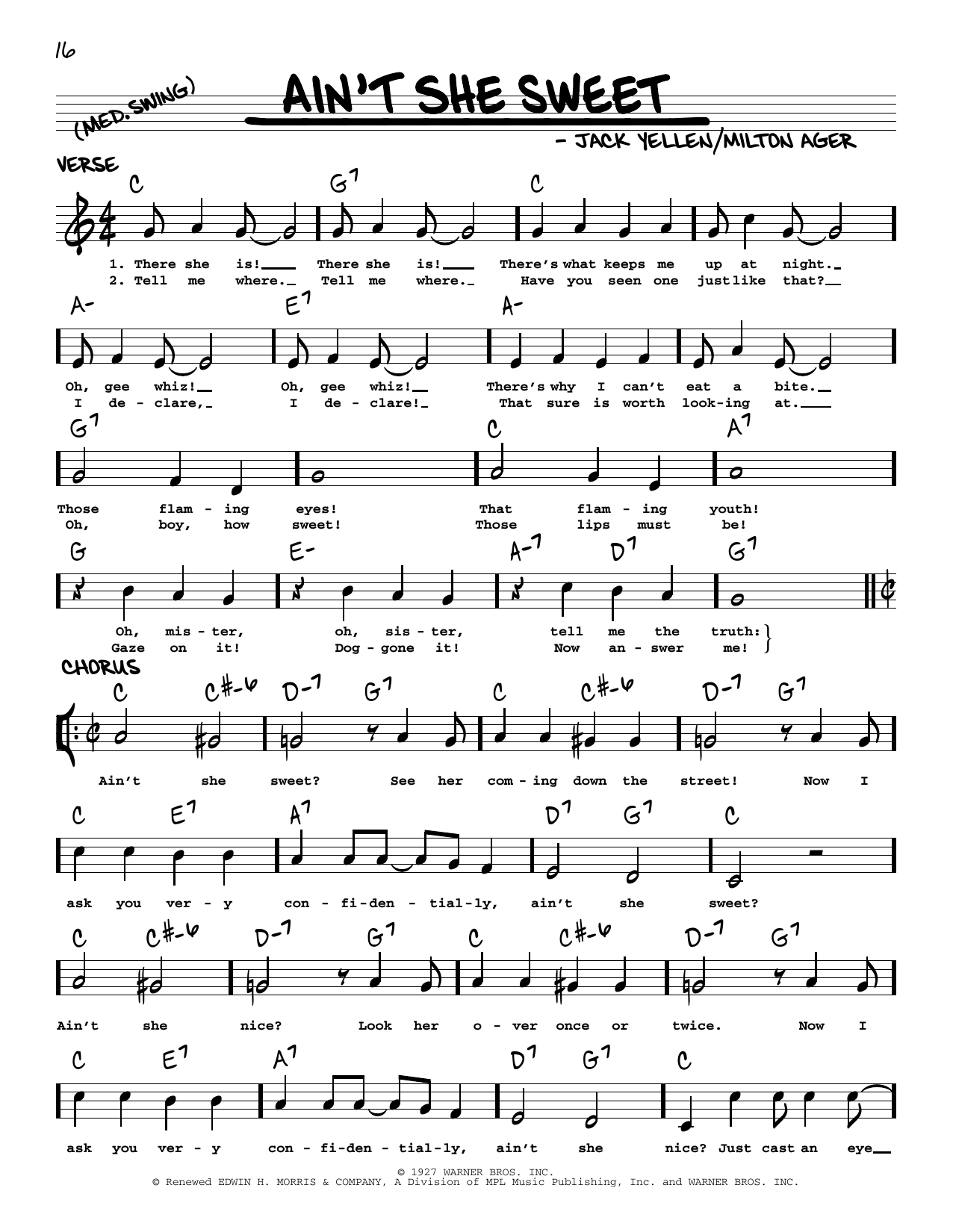 The Beatles Ain't She Sweet (arr. Robert Rawlins) sheet music notes and chords. Download Printable PDF.