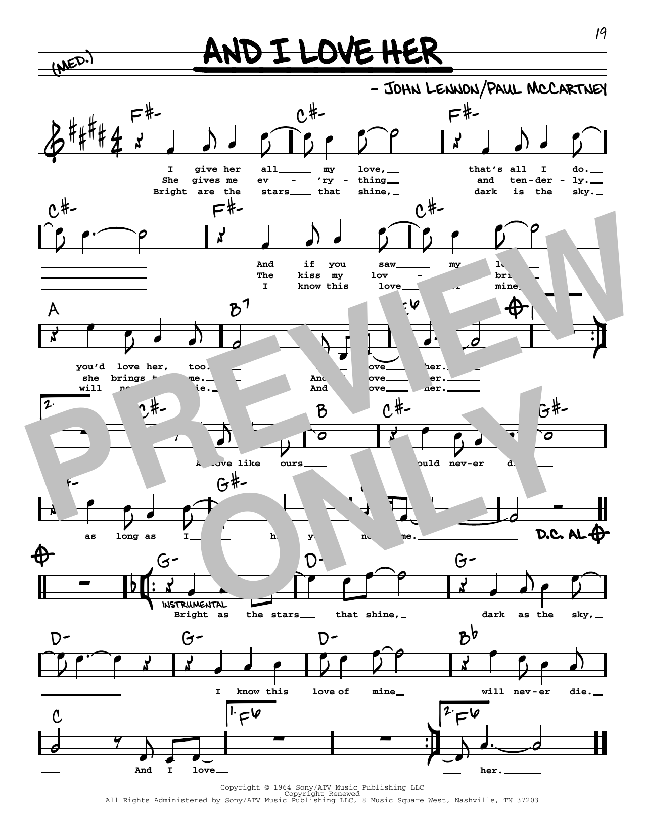 Learn to play The Beatles And I Love Her (High Voice) sheet music for Real Book – Melody, Lyrics & Chords in minutes. Price: 5.9900$ The Beatles And I Love Her (High Voice) sheet music notes and chords arranged for Real Book – Melody, Lyrics & Chords
