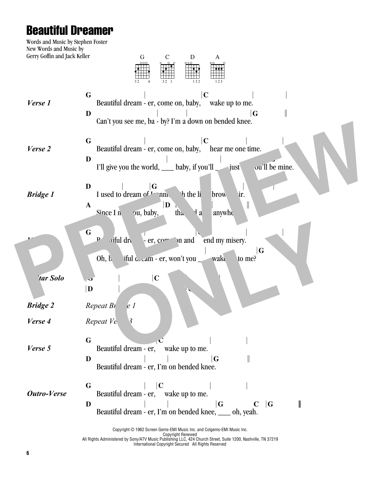 The Beatles Beautiful Dreamer sheet music notes and chords. Download Printable PDF.