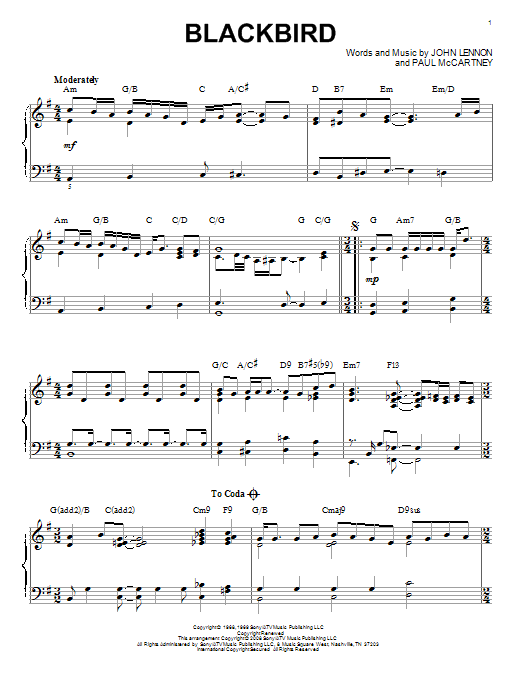 The Beatles Blackbird [Jazz version] (arr. Brent Edstrom) sheet music notes and chords. Download Printable PDF.