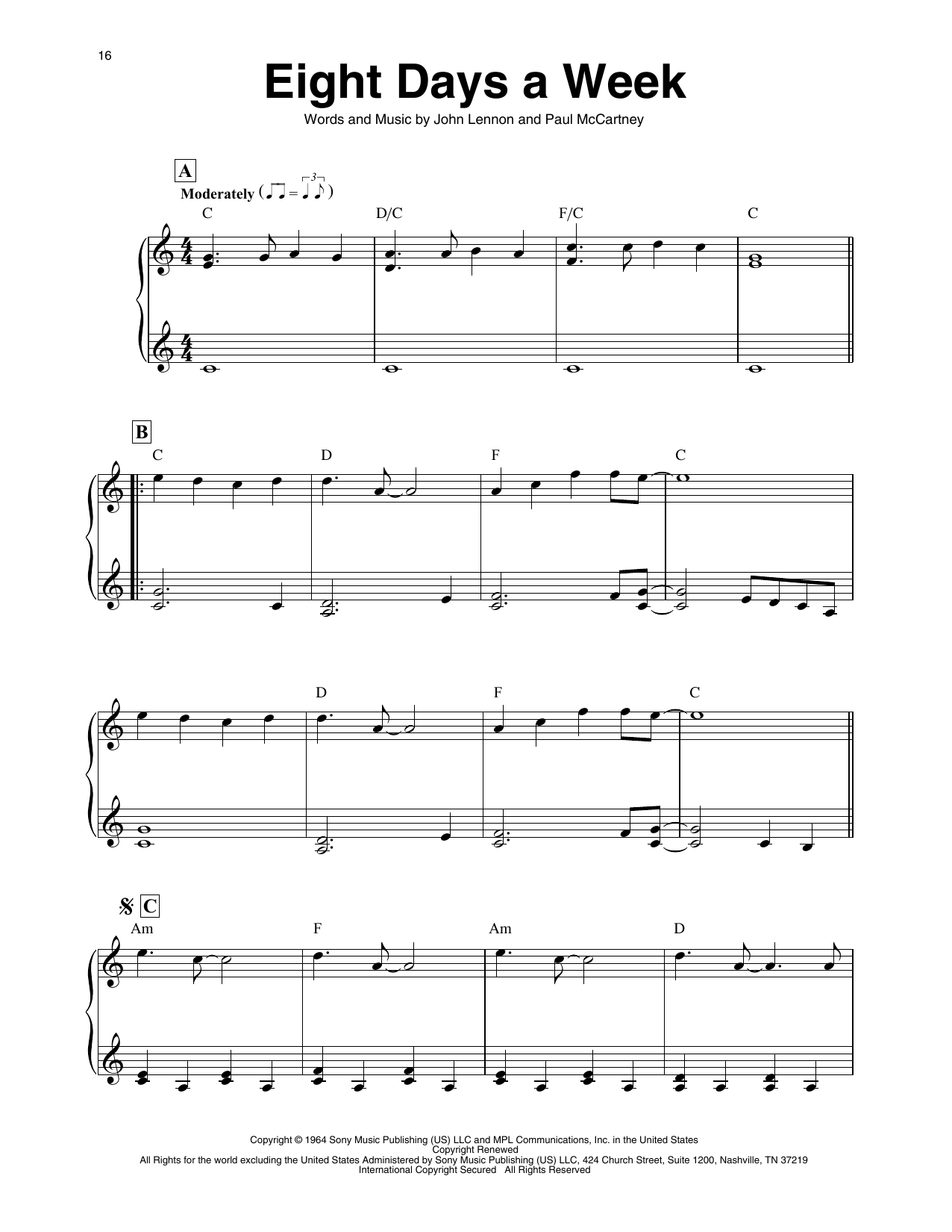 The Beatles Eight Days A Week (arr. Maeve Gilchrist) sheet music notes and chords. Download Printable PDF.