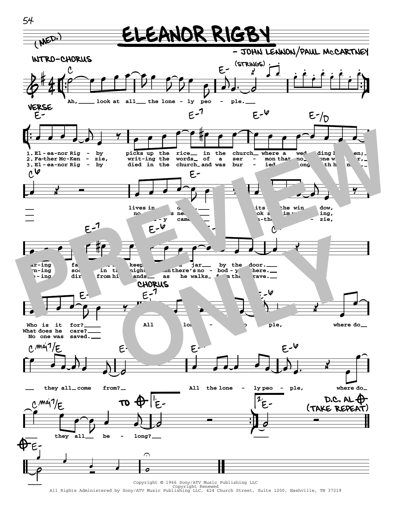 The Beatles Eleanor Rigby [Jazz version] sheet music notes and chords. Download Printable PDF.