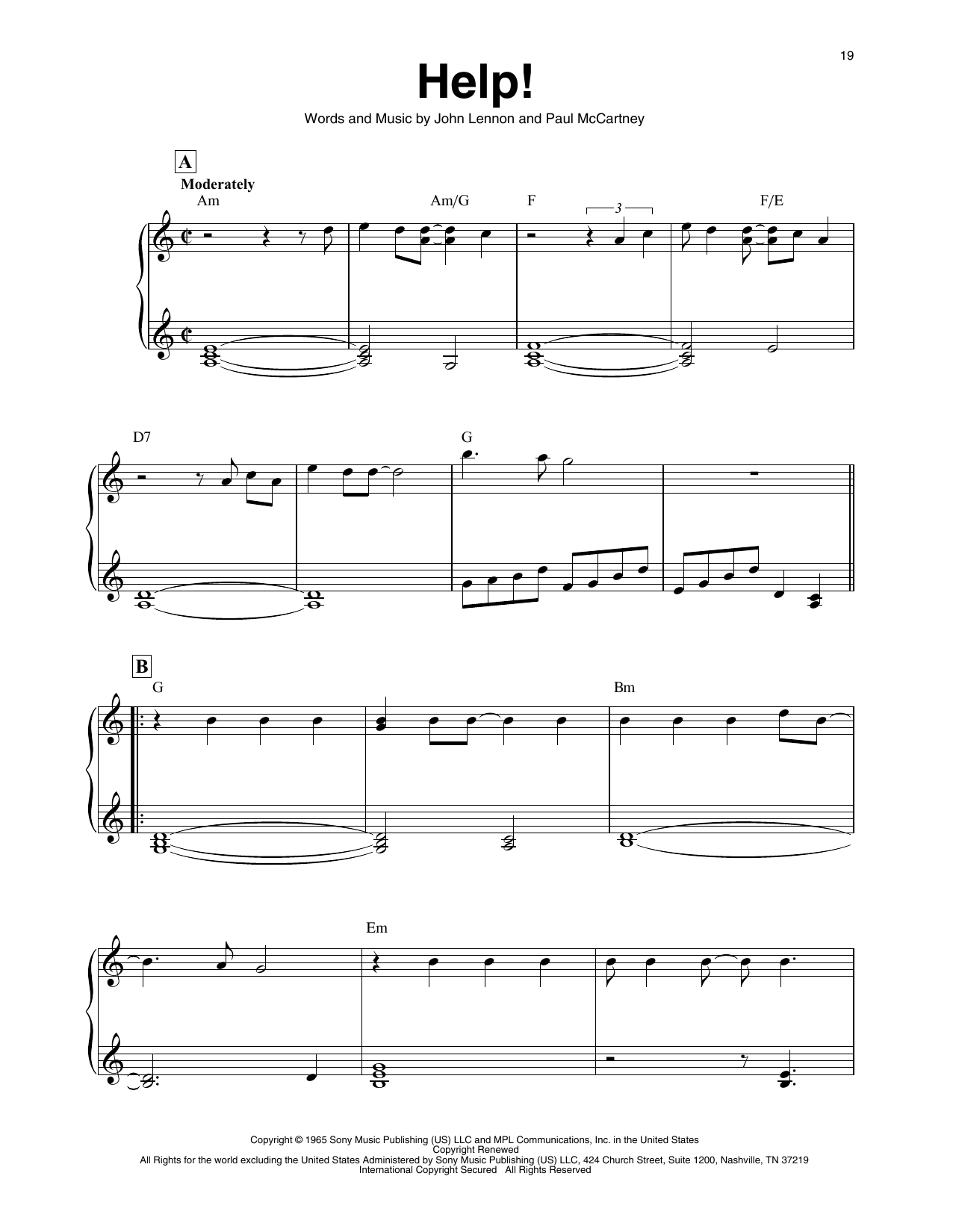 The Beatles Help! (arr. Maeve Gilchrist) sheet music notes and chords. Download Printable PDF.