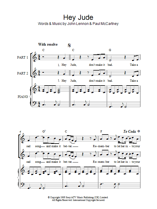 The Beatles Hey Jude (arr. Rick Hein) sheet music notes and chords. Download Printable PDF.