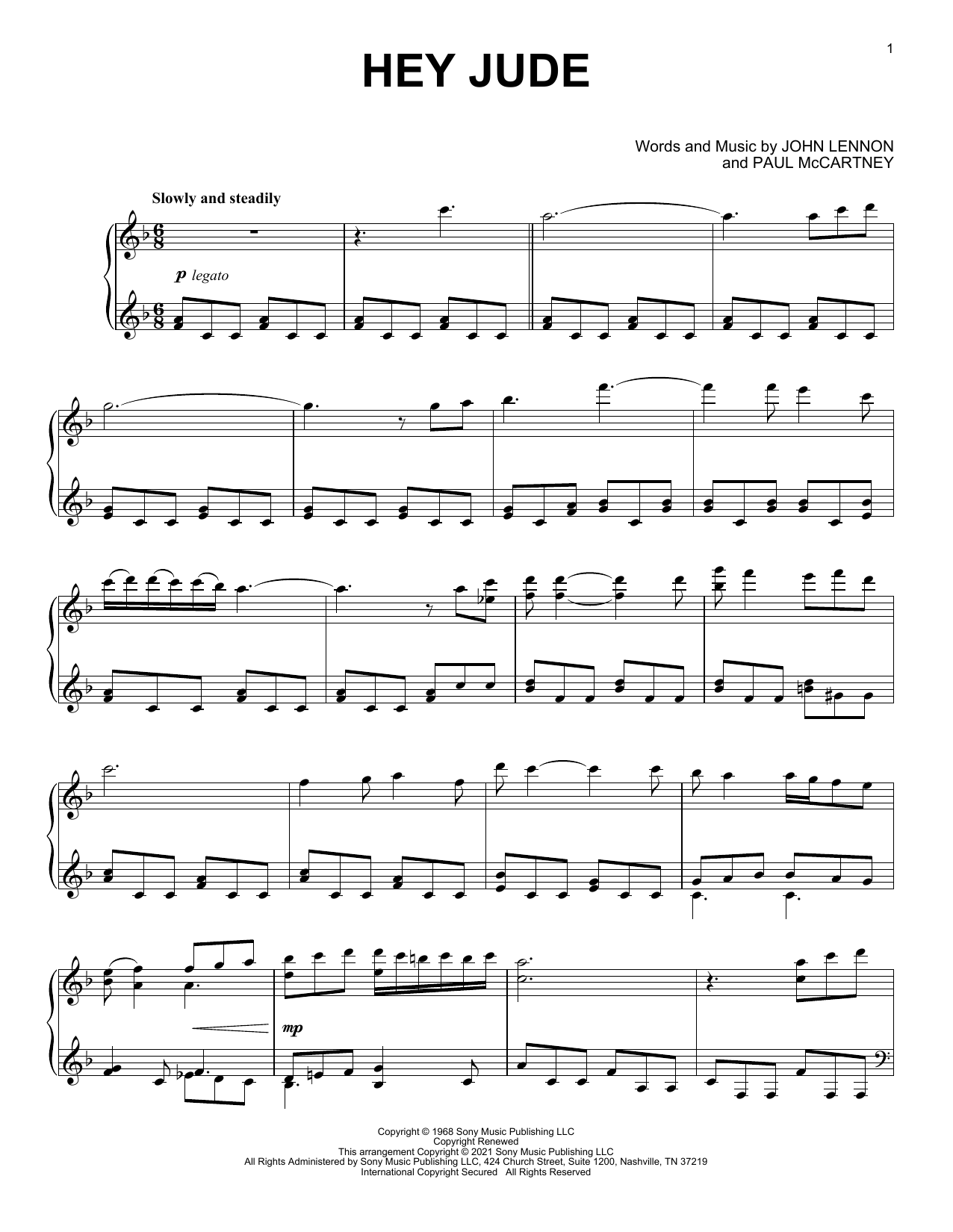 The Beatles Hey Jude [Classical version] (arr. David Pearl) sheet music notes and chords. Download Printable PDF.