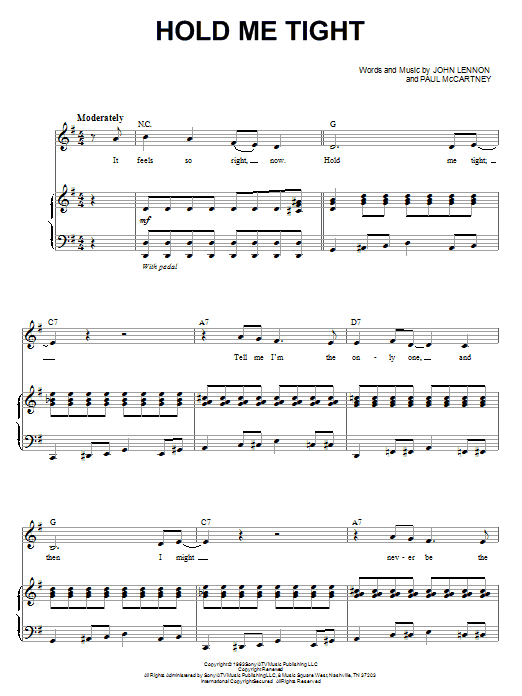 The Beatles Hold Me Tight sheet music notes and chords. Download Printable PDF.