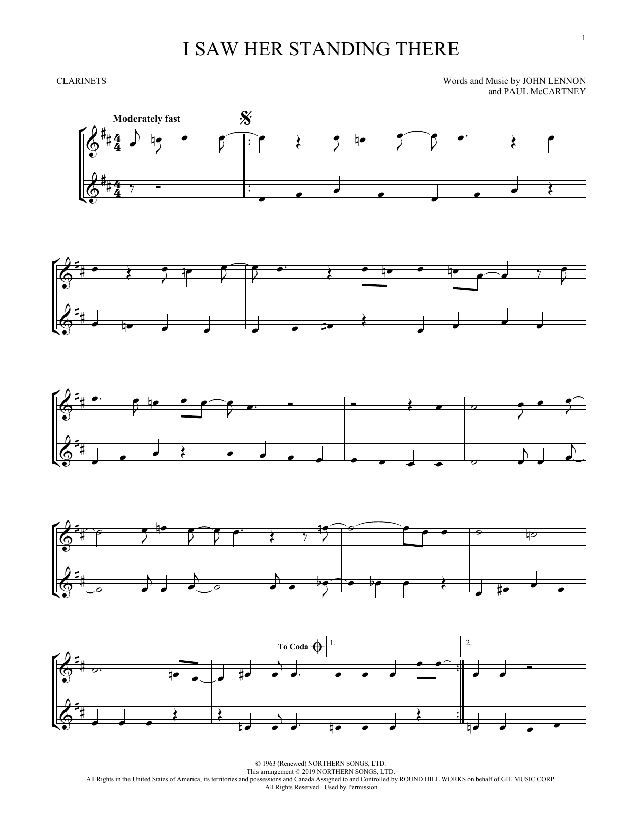 The Beatles I Saw Her Standing There (arr. Mark Phillips) sheet music notes and chords. Download Printable PDF.