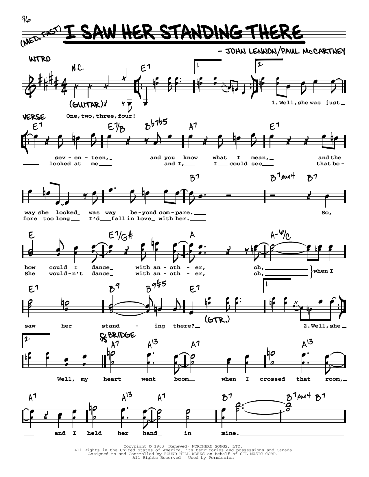 The Beatles I Saw Her Standing There [Jazz version] sheet music notes and chords. Download Printable PDF.