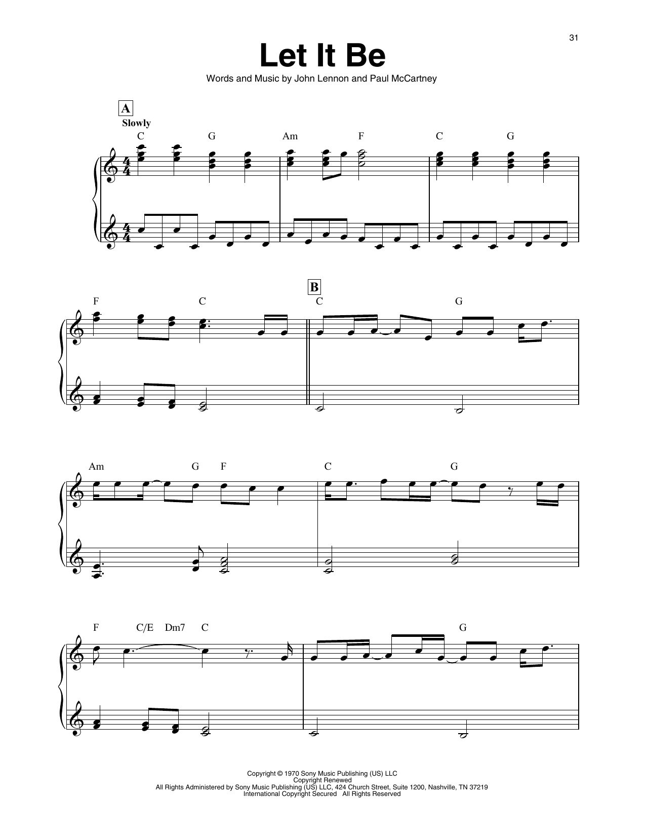 The Beatles Let It Be (arr. Maeve Gilchrist) sheet music notes and chords. Download Printable PDF.