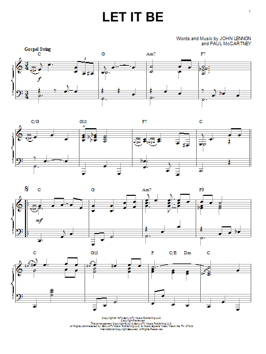 The Beatles Let It Be [Jazz version] (arr. Brent Edstrom) sheet music notes and chords. Download Printable PDF.