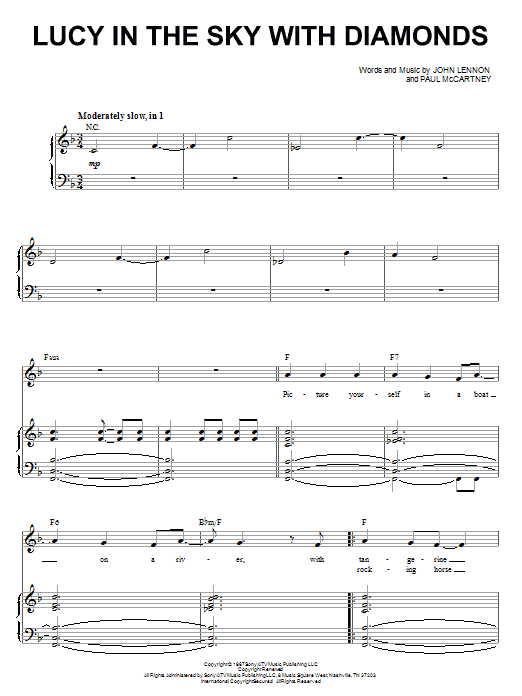 Learn to play The Beatles Lucy In The Sky With Diamonds sheet music for Piano & Vocal in minutes. Price: 7.8900$ The Beatles Lucy In The Sky With Diamonds sheet music notes and chords arranged for Piano & Vocal