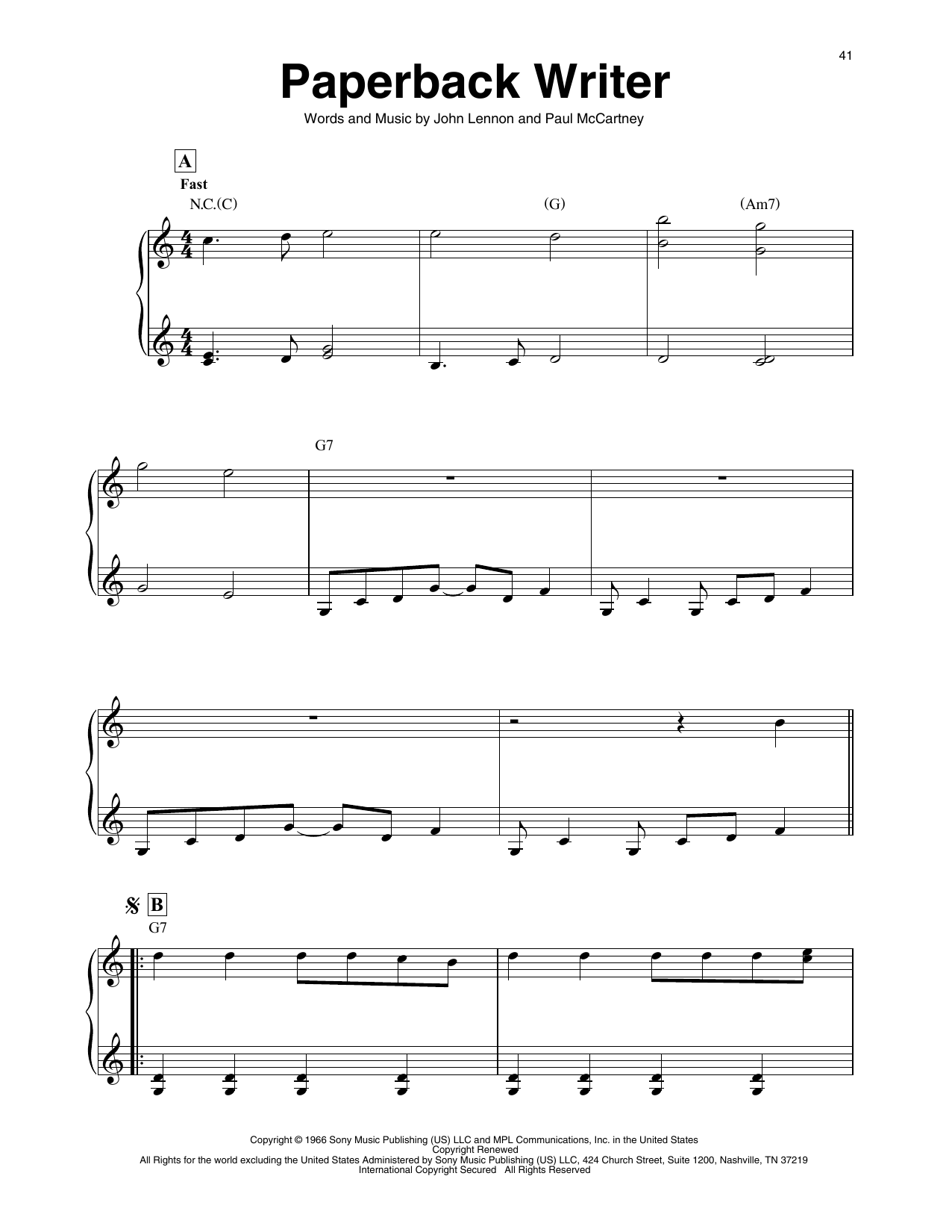 The Beatles Paperback Writer (arr. Maeve Gilchrist) sheet music notes and chords. Download Printable PDF.