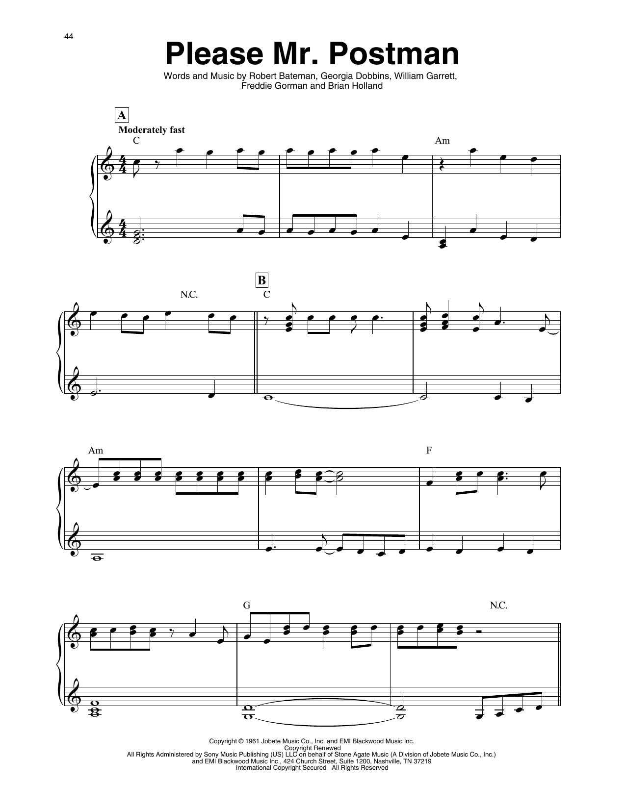 The Beatles Please Mr. Postman (arr. Maeve Gilchrist) sheet music notes and chords. Download Printable PDF.