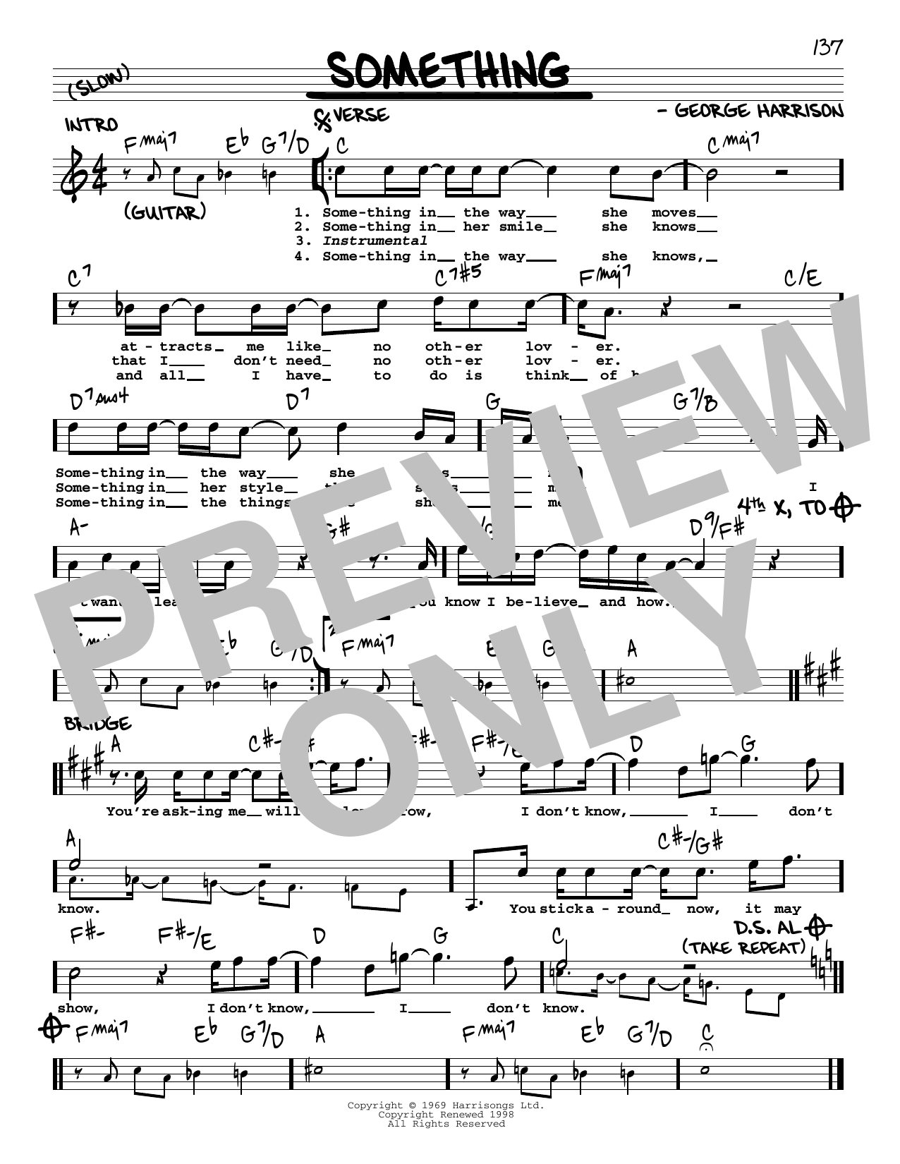 The Beatles Something [Jazz version] sheet music notes and chords. Download Printable PDF.