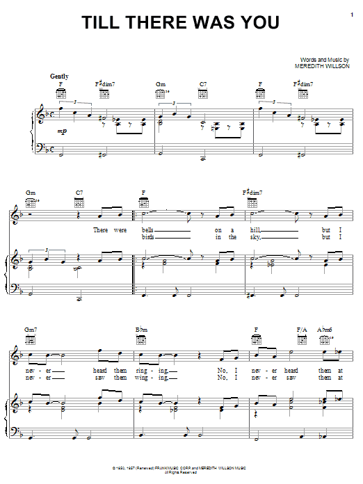 The Beatles Till There Was You sheet music notes and chords arranged for Ukulele Chords/Lyrics