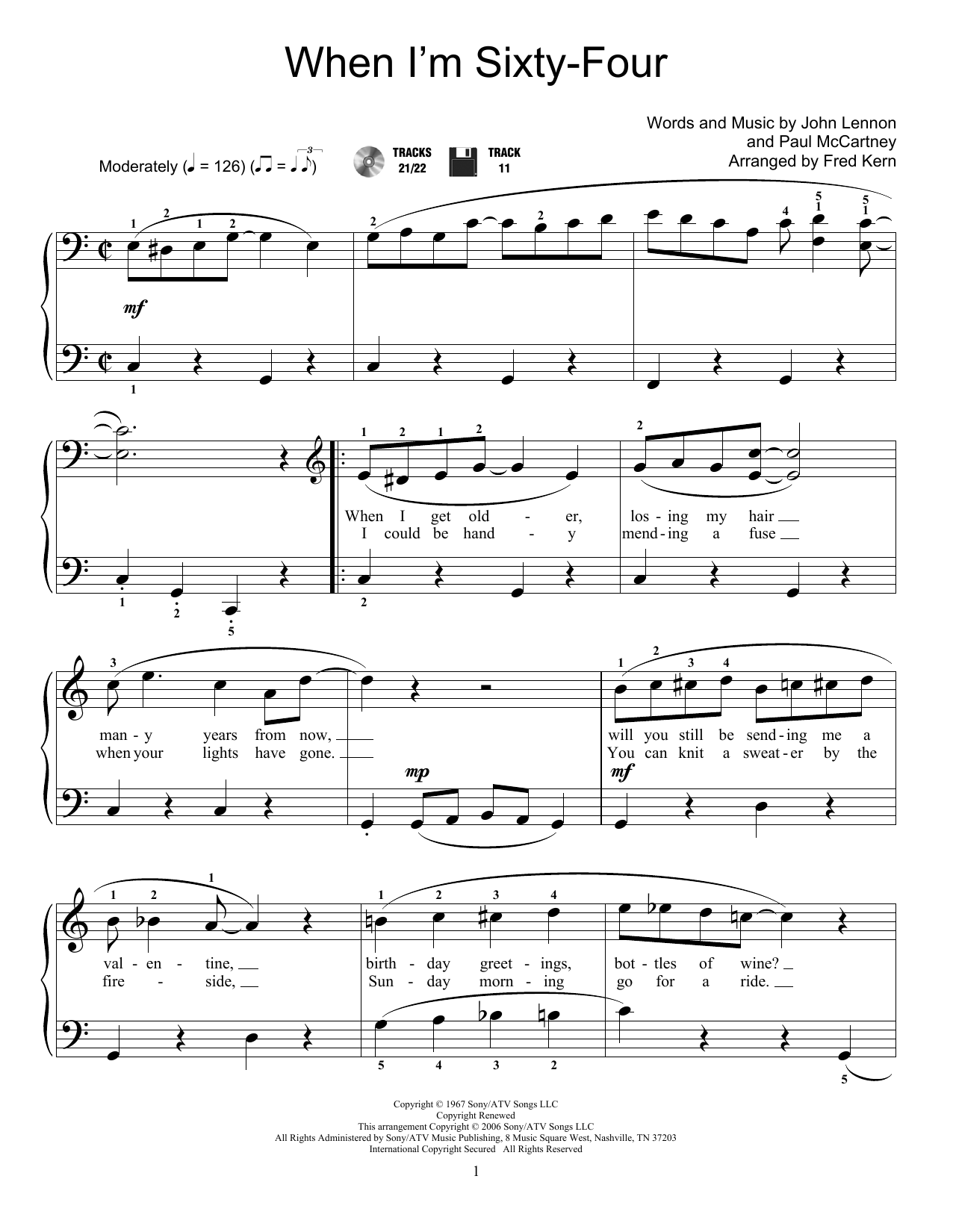 Learn to play The Beatles When I'm Sixty-Four sheet music for Educational Piano in minutes. Price: 6.9900$ The Beatles When I'm Sixty-Four sheet music notes and chords arranged for Educational Piano