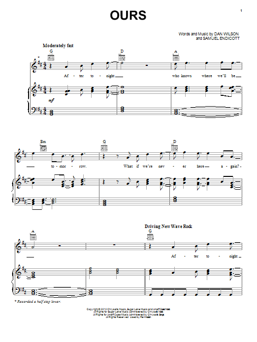 Learn to play The Bravery Ours sheet music for Piano, Vocal & Guitar Chords (Right-Hand Melody) in minutes. Price: 7.8900$ The Bravery Ours sheet music notes and chords arranged for Piano, Vocal & Guitar Chords (Right-Hand Melody)