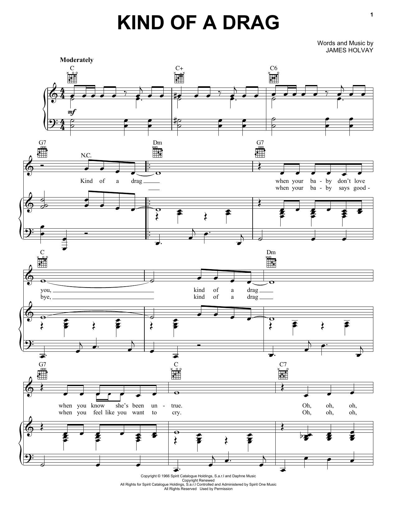 The Buckinghams Kind Of A Drag sheet music notes and chords. Download Printable PDF.