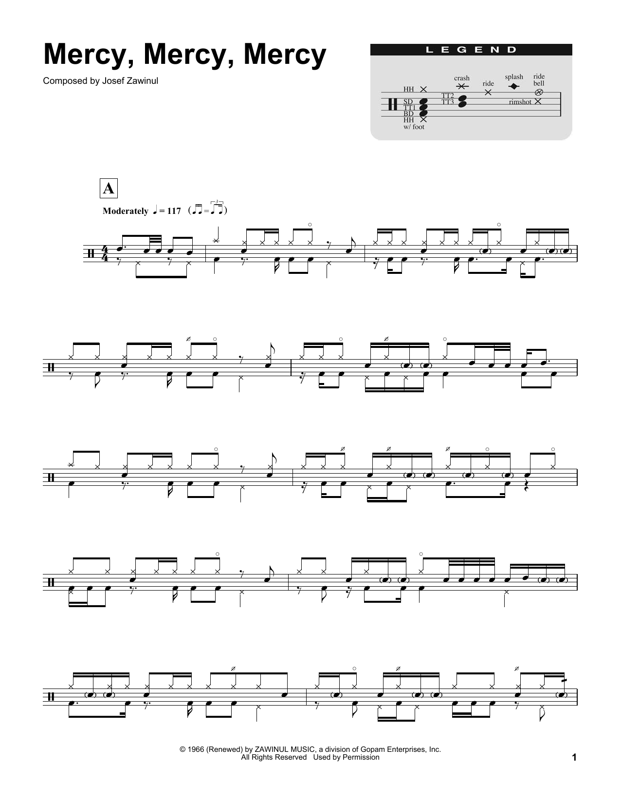 The Buckinghams Mercy, Mercy, Mercy sheet music notes and chords. Download Printable PDF.