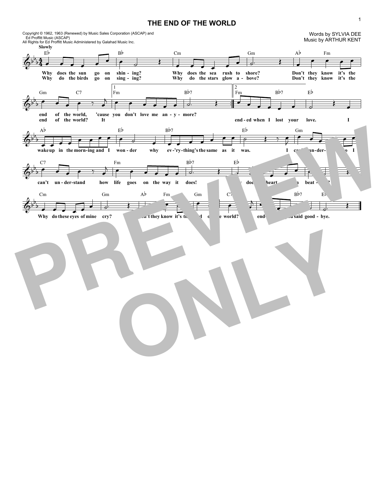 Learn to play Carpenters The End Of The World sheet music for Lead Sheet / Fake Book in minutes. Price: 5.9900$ Carpenters The End Of The World sheet music notes and chords arranged for Lead Sheet / Fake Book