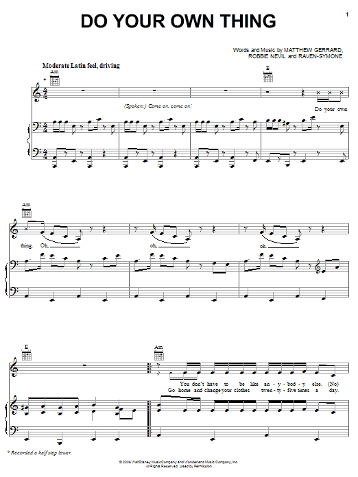 Learn to play The Cheetah Girls Do Your Own Thing sheet music for Piano, Vocal & Guitar Chords (Right-Hand Melody) in minutes. Price: 7.8900$ The Cheetah Girls Do Your Own Thing sheet music notes and chords arranged for Piano, Vocal & Guitar Chords (Right-Hand Melody)