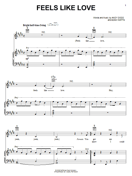 Learn to play The Cheetah Girls Feels Like Love sheet music for Piano, Vocal & Guitar Chords (Right-Hand Melody) in minutes. Price: 7.8900$ The Cheetah Girls Feels Like Love sheet music notes and chords arranged for Piano, Vocal & Guitar Chords (Right-Hand Melody)