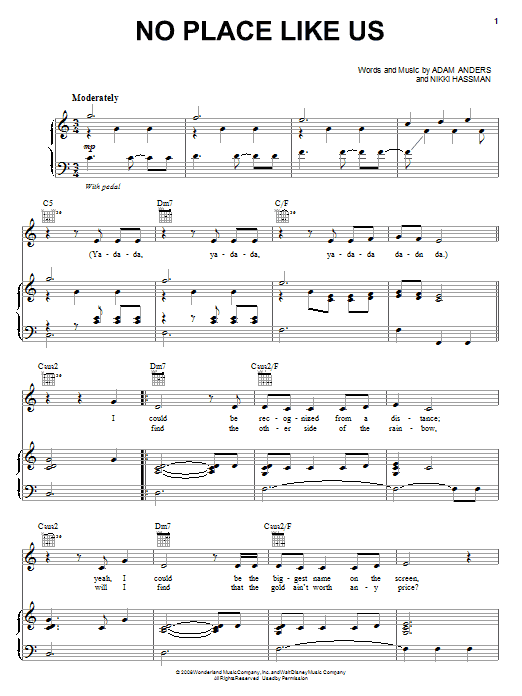 Learn to play The Cheetah Girls No Place Like Us sheet music for Piano, Vocal & Guitar Chords (Right-Hand Melody) in minutes. Price: 7.8900$ The Cheetah Girls No Place Like Us sheet music notes and chords arranged for Piano, Vocal & Guitar Chords (Right-Hand Melody)